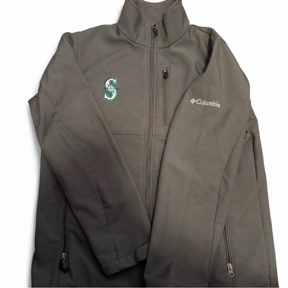 Columbia Softshell Jacket with Seattle Mariners Logo - Gray